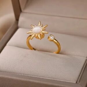 Sun 
Spinner gold Sunburst Ring 
Stainless steel
